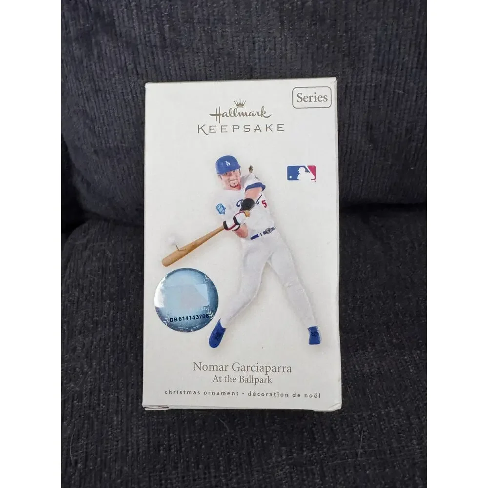 Hallmark MLB Nomar Garciaparra LA Dodgers At The Ballpark Ornament Vtg